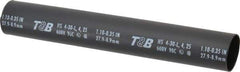 Thomas & Betts - 9" Long, 3:1, Polyolefin Heat Shrink Electrical Tubing - Black - Apex Tool & Supply