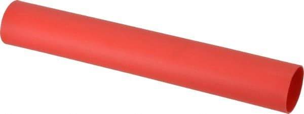 Thomas & Betts - 9" Long, 3:1, Polyolefin Heat Shrink Electrical Tubing - Red - Apex Tool & Supply