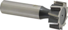 Interstate - 1" Diam x 3/8" Face Width, High Speed Steel, 10 Teeth, Shank Connection Woodruff Keyseat Cutter - Uncoated, 2-3/8" OAL x 1/2" Shank, Staggered Teeth, ANSI 1208, Old Standard 152 - Apex Tool & Supply