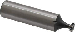Interstate - 1/4" Diam x 1/16" Face Width, High Speed Steel, 6 Teeth, Shank Connection Woodruff Keyseat Cutter - Uncoated, 2-1/16" OAL x 1/2" Shank, Staggered Teeth, ANSI 202, Old Standard 201 - Apex Tool & Supply