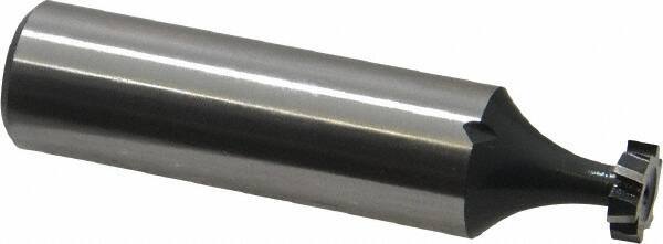 Interstate - 5/16" Diam x 3/32" Face Width, High Speed Steel, 6 Teeth, Shank Connection Woodruff Keyseat Cutter - Uncoated, 2-3/32" OAL x 1/2" Shank, Staggered Teeth, ANSI 302-1/2, Old Standard 207 - Apex Tool & Supply