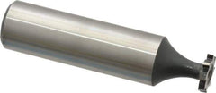 Interstate - 3/8" Diam x 1/16" Face Width, High Speed Steel, 6 Teeth, Shank Connection Woodruff Keyseat Cutter - Uncoated, 2-1/16" OAL x 1/2" Shank, Staggered Teeth, ANSI 203, Old Standard 211 - Apex Tool & Supply