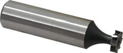 Interstate - 3/8" Diam x 3/32" Face Width, High Speed Steel, 6 Teeth, Shank Connection Woodruff Keyseat Cutter - Uncoated, 2-3/32" OAL x 1/2" Shank, Staggered Teeth, ANSI 303, Old Standard 212 - Apex Tool & Supply