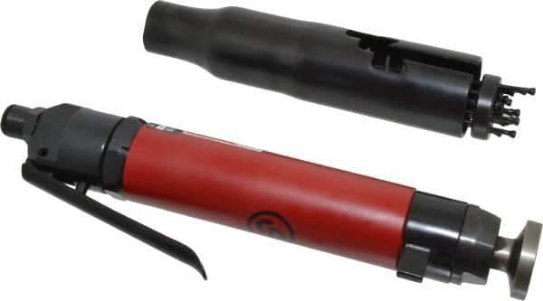 Chicago Pneumatic - 4,800 BPM, 1" Bore Diam, Pneumatic Inline Needle Scaler - 3mm Needle Diam, 19mm Needle Length, 15 CFM, 90 psi, 1/4 NPT Inlet - Apex Tool & Supply