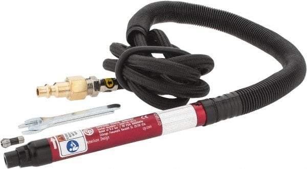 Chicago Pneumatic - 1/8" Collet, Straight Handle, Straight Air Die Grinder - 60,000 RPM, Rear Exhaust, 7 CFM, 0.05 hp, 6.21 bar, 1/4" Inlet - Apex Tool & Supply