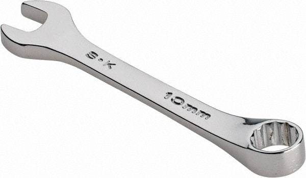SK - 10mm 12 Point Offset Combination Wrench - 15° Offset Angle, 3-3/4" OAL, Steel, Chrome Finish - Apex Tool & Supply