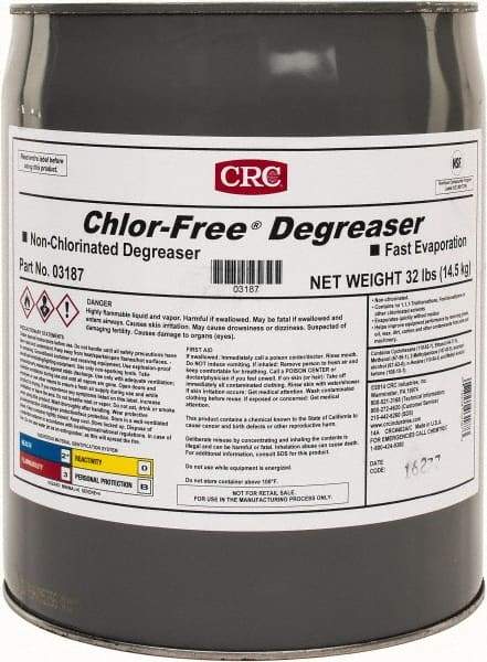 CRC - 5 Gal Bucket Cleaner/Degreaser - Liquid, Unscented - Apex Tool & Supply