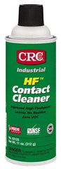 CRC - 11 Ounce Aerosol Contact Cleaner - 205°F Flash Point, 45,700 Volt Dielectric Strength, Flammable, Food Grade, Plastic Safe - Apex Tool & Supply