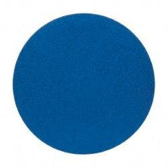 Norton - 20" Diam, 40 Grit Zirconia Alumina Adhesive PSA Disc - Very Coarse, Blue, Y Weighted Cloth Backing, Flexible - Apex Tool & Supply