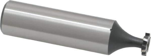 Interstate - 5/16" Diam x 1/16" Face Width, Cobalt, 6 Teeth, Shank Connection Woodruff Keyseat Cutter - Uncoated, 2-1/16" OAL x 1/2" Shank, Staggered Teeth, ANSI 202-1/2, Old Standard 206 - Apex Tool & Supply