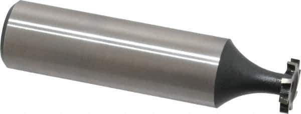 Interstate - 3/8" Diam x 1/16" Face Width, Cobalt, 6 Teeth, Shank Connection Woodruff Keyseat Cutter - Uncoated, 2-1/16" OAL x 1/2" Shank, Staggered Teeth, ANSI 203, Old Standard 211 - Apex Tool & Supply