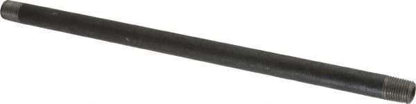 Value Collection - Schedule 80, 1/4" Diam x 11" Long Black Pipe Nipple - Threaded - Apex Tool & Supply