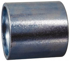 Made in USA - Class 300, 1/2" Galvanized Pipe Coupling - Threaded, Steel - Apex Tool & Supply