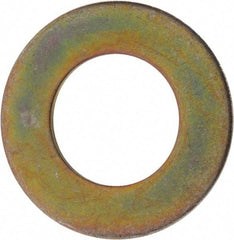 Made in USA - 1-3/8" Screw, Grade 8 Alloy Steel SAE Flat Washer - 1-7/16" ID x 2-3/4" OD, 0.213" Thick, Zinc Yellow Dichromate Finish - Apex Tool & Supply
