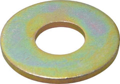 Made in USA - 5/8" Screw, Grade 8 Alloy Steel USS Flat Washer - 0.681" ID x 1.78" OD, 0.16" Thick, Zinc Yellow Dichromate Finish - Apex Tool & Supply