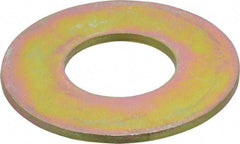 Made in USA - 1-1/4" Screw, Grade 8 Alloy Steel USS Flat Washer - 1.368" ID x 3.03" OD, 0.192" Thick, Zinc Yellow Dichromate Finish - Apex Tool & Supply