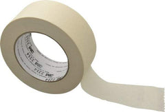 3M - 2" Wide x 60 Yd Long Tan Paper Masking Tape - Series 2214, 5.4 mil Thick, 23 In/Lb Tensile Strength - Apex Tool & Supply