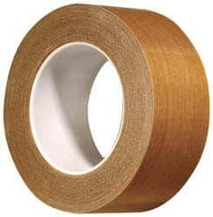3M - 36 Yd Long x 3" Wide, Series 5453, Brown Silicone Glass Cloth/PTFE Tape - 8.2 mil Thick, 175 Lb/In Tensile Strength - Apex Tool & Supply