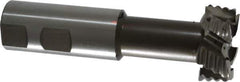 Interstate - 1-15/32" Cut Diam, 5/8" Cut Width, 25/32" Neck Diam, 1" Shank Diam, 4-7/16" OAL, M42 Cobalt T-Slot Cutter - Uncoated, 3/4" Bolt, 3-13/16" Shank Length, Straight Teeth, 6 Teeth, Roughing - Apex Tool & Supply