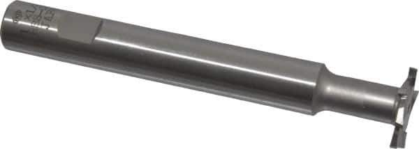 Interstate - 1" Cut Diam, 1/8" Cut Width, 11.1mm Neck Diam, 5/8" Shank Diam, 4-15/16" OAL, M42 Cobalt T-Slot Cutter - Uncoated, Staggered Teeth, 8 Teeth - Apex Tool & Supply