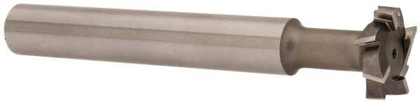 Interstate - 1" Cut Diam, 5/16" Cut Width, 5/8" Shank Diam, 4-15/16" OAL, M42 Cobalt T-Slot Cutter - Staggered Teeth, 8 Teeth - Apex Tool & Supply