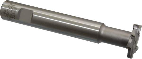 Interstate - 1-1/4" Cut Diam, 3/16" Cut Width, 15mm Neck Diam, 3/4" Shank Diam, 5-1/8" OAL, M42 Cobalt T-Slot Cutter - Staggered Teeth, 8 Teeth - Apex Tool & Supply