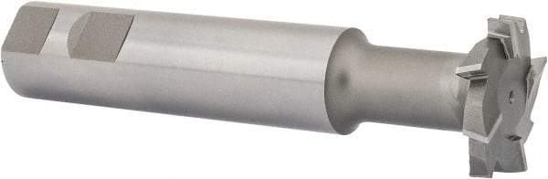 Interstate - 1-1/2" Cut Diam, 5/16" Cut Width, 18mm Neck Diam, 1" Shank Diam, 5-5/16" OAL, M42 Cobalt T-Slot Cutter - Staggered Teeth, 8 Teeth - Apex Tool & Supply