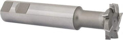Interstate - 1-1/2" Cut Diam, 5/16" Cut Width, 18mm Neck Diam, 1" Shank Diam, 5-5/16" OAL, M42 Cobalt T-Slot Cutter - Staggered Teeth, 8 Teeth - Apex Tool & Supply