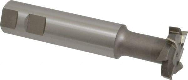 Interstate - 1-1/2" Cut Diam, 3/8" Cut Width, 1" Shank Diam, 5-5/16" OAL, M42 Cobalt T-Slot Cutter - Staggered Teeth, 8 Teeth - Apex Tool & Supply