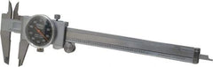 Fowler - 0" to 6" Range, 0.001" Graduation, 0.1" per Revolution, Dial Caliper - Black Face,1.6" Jaw Length - Apex Tool & Supply