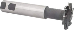 Interstate - 2" Cut Diam, 3/16" Cut Width, 20mm Neck Diam, 1" Shank Diam, 5-11/16" OAL, M42 Cobalt T-Slot Cutter - Staggered Teeth, 10 Teeth - Apex Tool & Supply