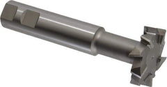 Interstate - 2" Cut Diam, 1/2" Cut Width, 1" Shank Diam, 5-11/16" OAL, M42 Cobalt T-Slot Cutter - Staggered Teeth, 10 Teeth - Apex Tool & Supply