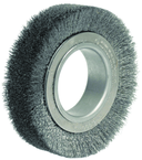 4" Diameter - 2" Arbor Hole - Crimped Steel Wire Straight Wheel - Apex Tool & Supply