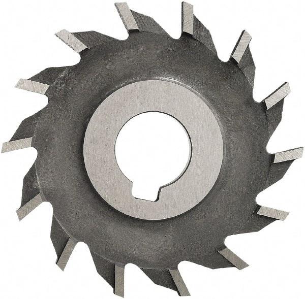 Made in USA - 5" Diam x 15/16" Width of Cut, 24 Teeth, High Speed Steel Side Milling Cutter - Straight Teeth, Uncoated - Apex Tool & Supply