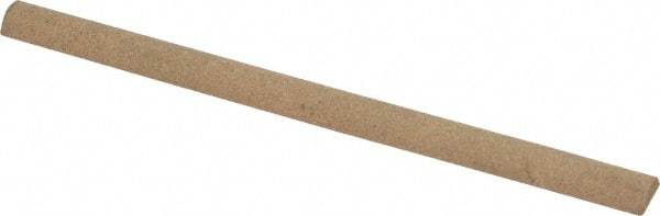 Norton - 4" Long x 1/4" Diam Aluminum Oxide Sharpening Stone - Half Round, Medium Grade - Apex Tool & Supply