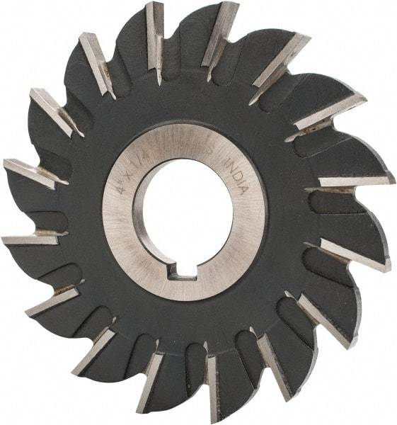 Value Collection - 16 Teeth, 4" Diam x 1/4" Width of Cut, High Speed Steel Side Milling Cutter - Straight Teeth, Uncoated - Apex Tool & Supply