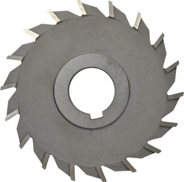 Value Collection - 16 Teeth, 4" Diam x 11/32" Width of Cut, High Speed Steel Side Milling Cutter - Straight Teeth, Uncoated - Apex Tool & Supply