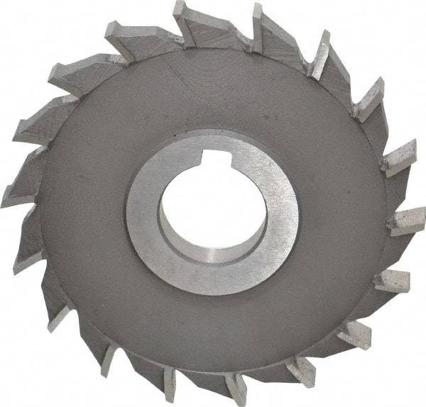 Value Collection - 16 Teeth, 4" Diam x 7/16" Width of Cut, High Speed Steel Side Milling Cutter - Straight Teeth, Uncoated - Apex Tool & Supply