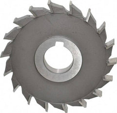 Value Collection - 16 Teeth, 4" Diam x 7/16" Width of Cut, High Speed Steel Side Milling Cutter - Straight Teeth, Uncoated - Apex Tool & Supply