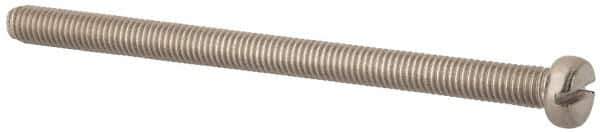 Value Collection - M5x0.80, 75mm Length Under Head Slotted Drive Machine Screw - Fillister Head, Grade 316 & A4 Stainless Steel, Uncoated, Without Washer - Apex Tool & Supply
