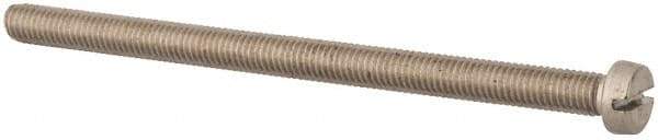 Value Collection - M5x0.80 Metric Coarse, 80mm Length Under Head Slotted Drive Machine Screw - Fillister Head, Grade 316 & A4 Stainless Steel, Uncoated, Without Washer - Apex Tool & Supply