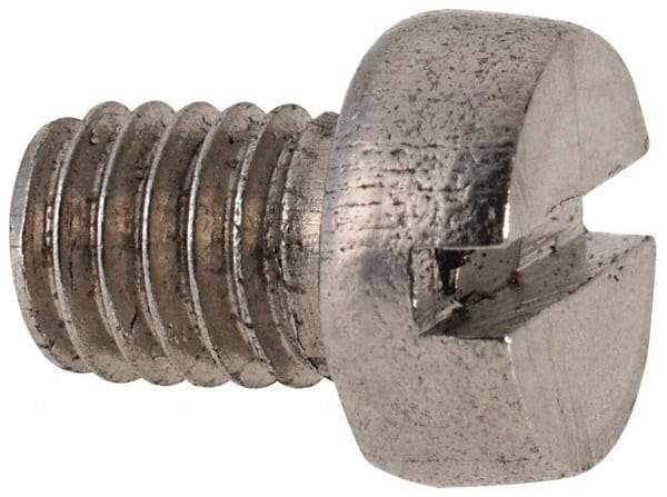 Value Collection - M6x1.00 Metric Coarse, 8mm Length Under Head Slotted Drive Machine Screw - Fillister Head, Grade 316 & A4 Stainless Steel, Uncoated, Without Washer - Apex Tool & Supply