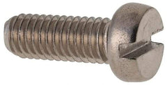 Value Collection - M6x1.00 Metric Coarse, 16mm Length Under Head Slotted Drive Machine Screw - Fillister Head, Grade 316 & A4 Stainless Steel, Uncoated, Without Washer - Apex Tool & Supply