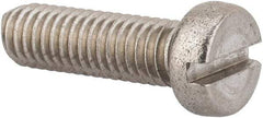 Value Collection - M6x1.00 Metric Coarse, 20mm Length Under Head Slotted Drive Machine Screw - Fillister Head, Grade 316 & A4 Stainless Steel, Uncoated, Without Washer - Apex Tool & Supply