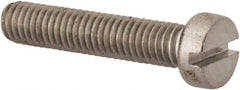 Value Collection - M6x1.00 Metric Coarse, 30mm Length Under Head Slotted Drive Machine Screw - Fillister Head, Grade 316 & A4 Stainless Steel, Uncoated, Without Washer - Apex Tool & Supply