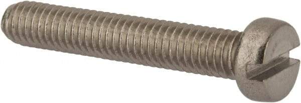 Value Collection - M6x1.00 Metric Coarse, 35mm Length Under Head Slotted Drive Machine Screw - Fillister Head, Grade 316 & A4 Stainless Steel, Uncoated, Without Washer - Apex Tool & Supply