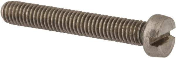 Value Collection - M6x1.00 Metric Coarse, 40mm Length Under Head Slotted Drive Machine Screw - Fillister Head, Grade 316 & A4 Stainless Steel, Uncoated, Without Washer - Apex Tool & Supply