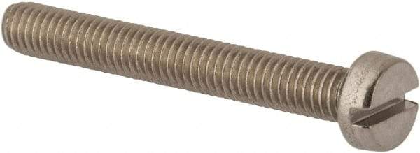 Value Collection - M6x1.00 Metric Coarse, 45mm Length Under Head Slotted Drive Machine Screw - Fillister Head, Grade 316 & A4 Stainless Steel, Uncoated, Without Washer - Apex Tool & Supply