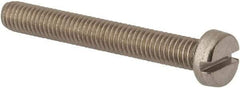 Value Collection - M6x1.00 Metric Coarse, 45mm Length Under Head Slotted Drive Machine Screw - Fillister Head, Grade 316 & A4 Stainless Steel, Uncoated, Without Washer - Apex Tool & Supply