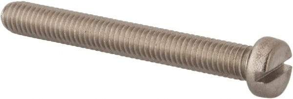 Value Collection - M6x1.00 Metric Coarse, 50mm Length Under Head Slotted Drive Machine Screw - Fillister Head, Grade 316 & A4 Stainless Steel, Uncoated, Without Washer - Apex Tool & Supply